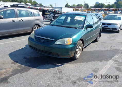 2002 Honda Civic Ex из США, поврежденный, VIN 1HGES26752L028962